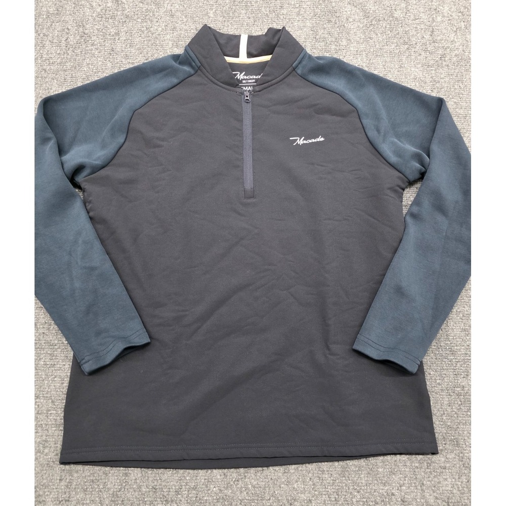 Macade‎ Golf Navy Hybrid Shield TX Quarter Zip Pullover Jacket - S